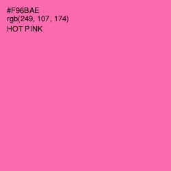 #F96BAE - Hot Pink Color Image